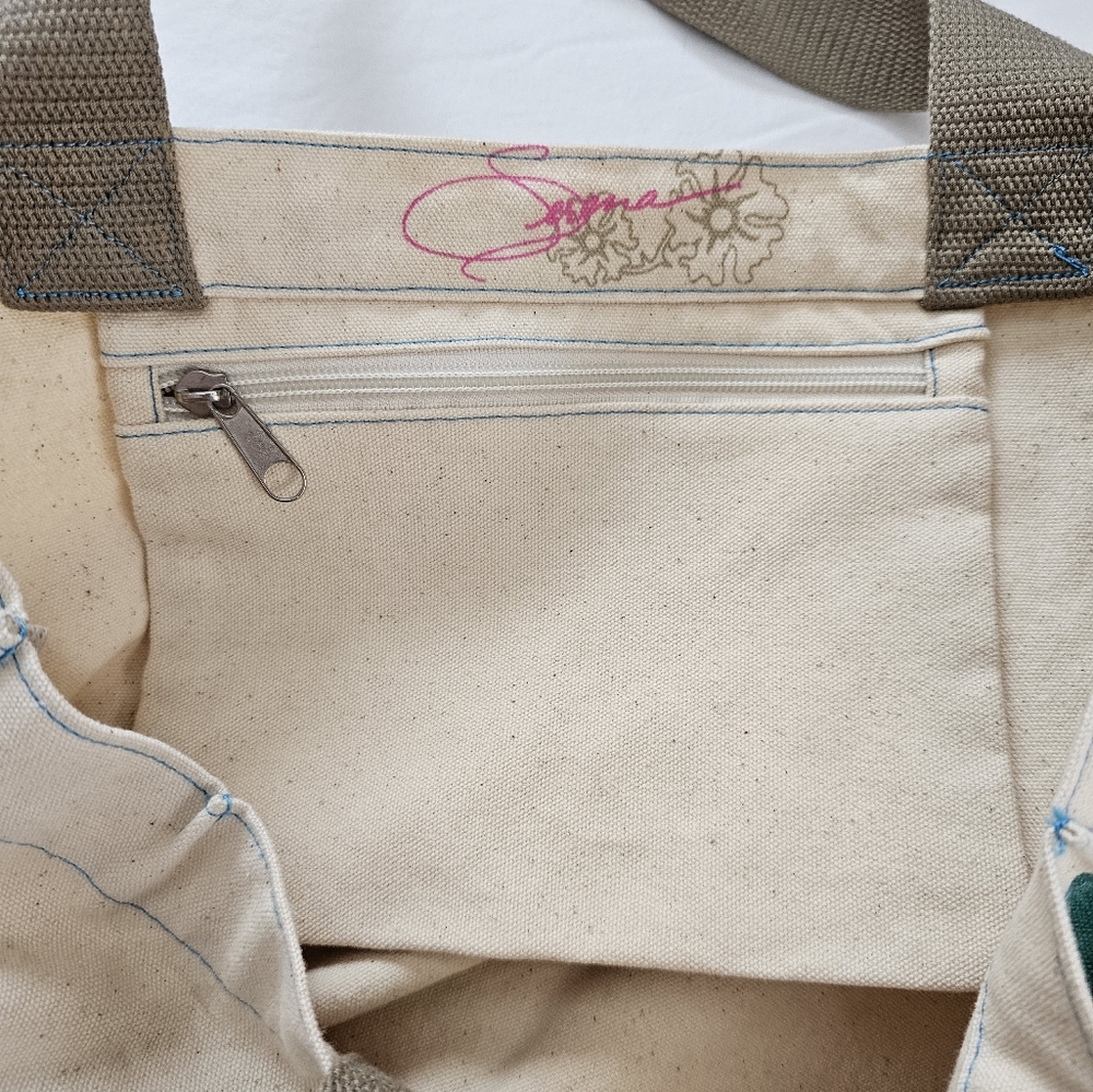 Peace & Flowers Canvas Bag - Picture 3 of 3